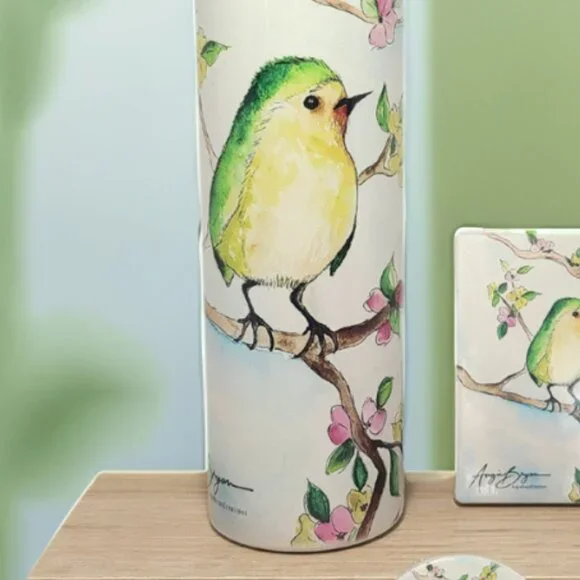Bird Tumbler Set – Tumbler, Coaster, Car Coaster by Angie Bryan Creations - Picture 3 of 13